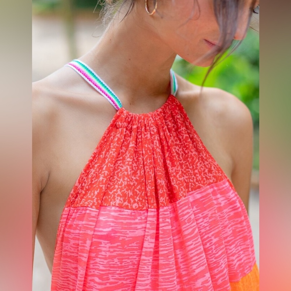 Pitusa Popsicle Halter Dress Rainbow-Petite NWT - Picture 4 of 13